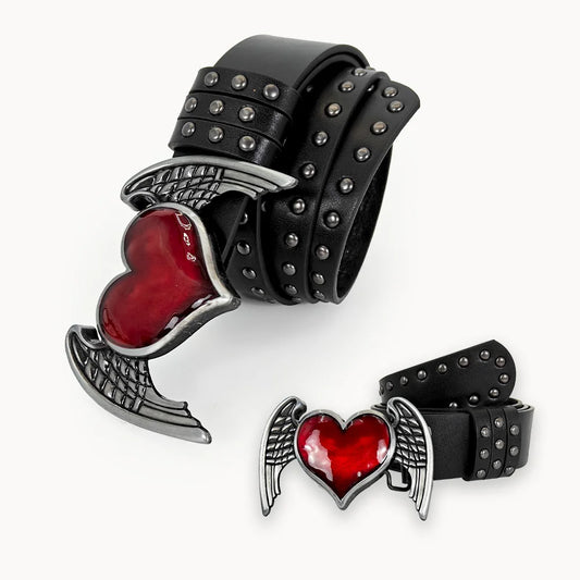 Men/Women Fashion Y2K Gothic Heart-Shaped Belt